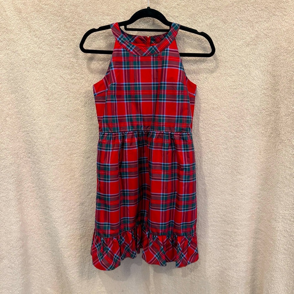 Vineyard Vines Red Plaid Kids Dress